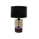 LAMPARA DE MESA CON BASE DE VIDRIO