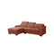 SOFA SECCIONAL ESTACIONARIO EN PIEL NARANJA