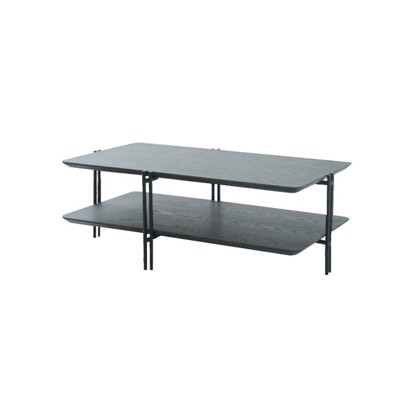 MESA DE CENTRO ACABADO EN MADERA NEGRA