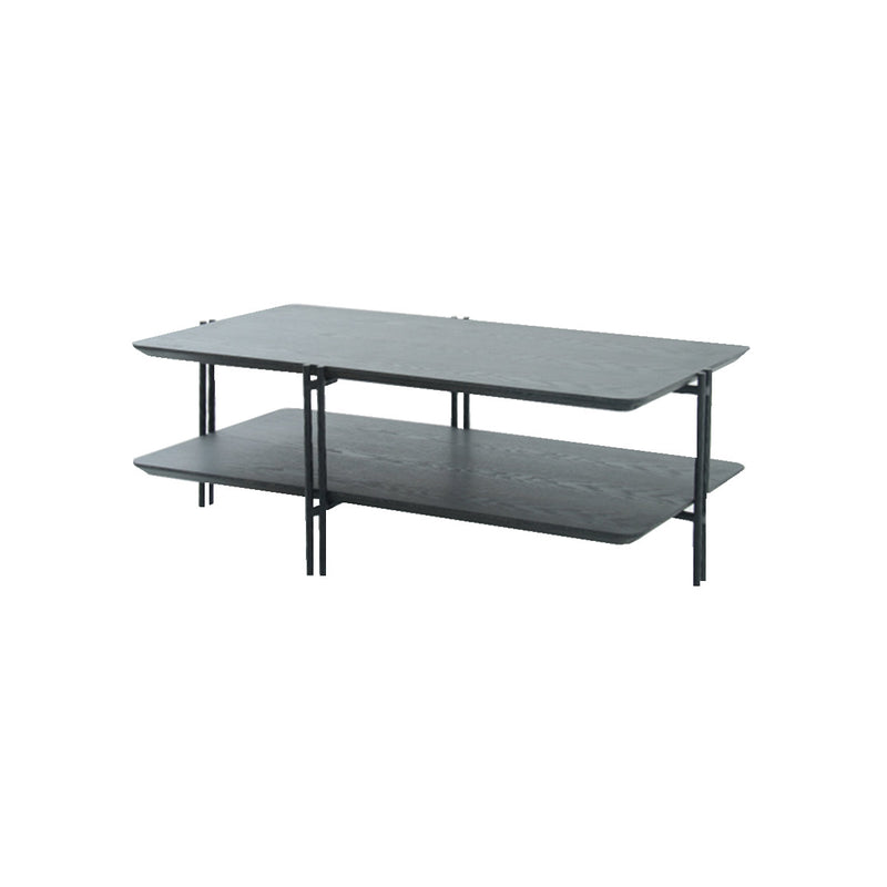 MESA DE CENTRO ACABADO EN MADERA NEGRA