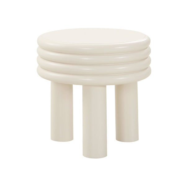 MESA LATERAL ACABADO OFF WHITE