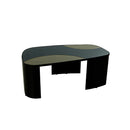 MESA DE CENTRO NEGRA CON DORADO