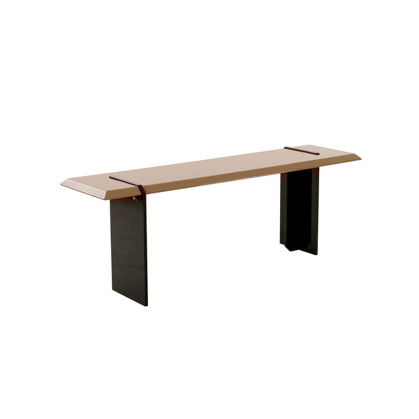 CONSOLA TOPE BEIGE Y BASE  NEGRA