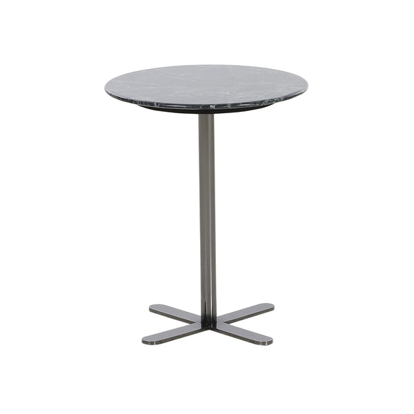 END TABLE, TOP：MARBLE, BASE：SS+SHINY BLACK