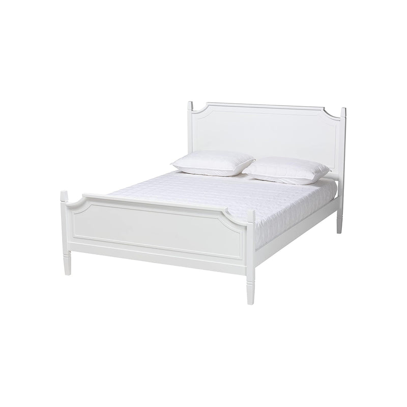 CAMA FULL "MARIANA" + 1 MESITA DE NOCHE CREMA - 2PCS