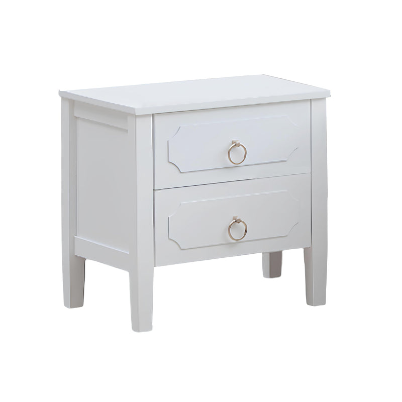 CAMA TWIN "MARIANA" + 1 MESITA DE NOCHE CREMA - 2PCS