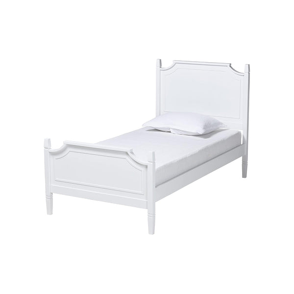 CAMA TWIN "MARIANA" + 1 MESITA DE NOCHE CREMA - 2PCS
