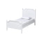 CAMA TWIN "MARIANA" + 1 MESITA DE NOCHE CREMA - 2PCS