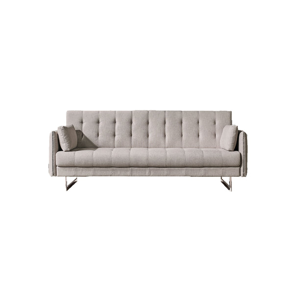 SOFA CAMA DE 3 PLAZAS EN TELA COLOR BEIGE