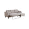 SOFA CAMA EN TELA GRIS CLARO