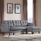 SOFA CAMA EN TELA GRIS