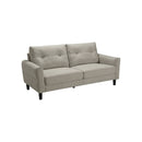 SOFA ESTACIONARIO DE DOS ASIENTOS EN TELA GRIS