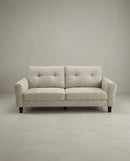 SOFA ESTACIONARIO DE TRES ASIENTOS EN TELA GRIS