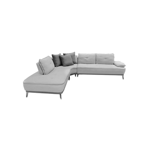 SOFA SECCIONAL IZQUIERDO EN TELA GRIS