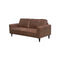SOFA ESTACIONARIO DE TRES ASIENTOS EN PIEL SINTETICA MARRON