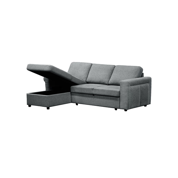 SOFA CAMA EN TELA GRIS