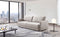 SOFA CAMA EN TELA BEIGE