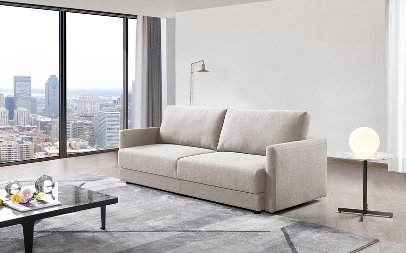 SOFA CAMA EN TELA BEIGE