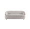 SOFA ESTACIONARIO DE TRES ASIENTOS EN TELA BEIGE