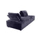 SOFA ESTACIONARIO DE TRES ASIENTOS EN TELA AZUL