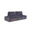 SOFA ESTACIONARIO DE TRES ASIENTOS EN TELA AZUL