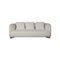 SOFA ESTACIONARIO DE TRES ASIENTOS EN TELA BLANCA