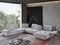 SOFA SECCIONAL ESTACIONARIO EN TELA GRIS