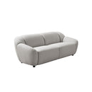 SOFA ESTACIONARIO DE DOS ASIENTOS EN TELA BEIGE GRISACEA