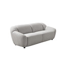 SOFA ESTACIONARIO DE TRES ASIENTOS EN TELA BEIGE GRISACEA