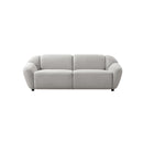 SOFA ESTACIONARIO DE TRES ASIENTOS EN TELA BEIGE GRISACEA