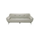 SOFA ESTACIONARIO DE 3 ASIENTOS EN FRENTE DE PIEL GRIS