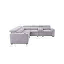 SOFA SECCIONAL ESTACIONARIO EN TELA GRIS