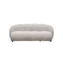 SOFA ESTACIONARIO DE TRES ASIENTOS EN TELA BEIGE