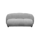 SOFA ESTACIONARIO DE DOS ASIENTOS EN TELA GRIS