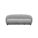 SOFA ESTACIONARIO DE TRES ASIENTOS EN TELA GRIS