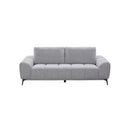 SOFA ESTACIONARIO DE TRES ASIENTOS EN TELA TEXTURIZADA GRIS