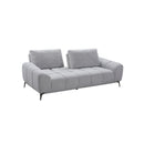 SOFA ESTACIONARIO DE TRES ASIENTOS EN TELA TEXTURIZADA GRIS
