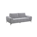 SOFA ESTACIONARIO DE TRES ASIENTOS EN TELA TEXTURIZADA GRIS