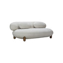 SOFA ESTACIONARIO DE TRES ASIENTOS EN TELA BEIGE