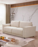 SOFA ESTACIONARIO DE DOS ASIENTOS EN TELA BEIGE