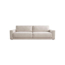 SOFA ESTACIONARIO DE TRES ASIENTOS EN TELA BEIGE