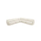 SOFA SECCIONAL ESTACIONARIO EN TELA BEIGE 5PCS