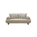 SOFA ESTACIONARIO DE DOS ASIENTOS EN TELA BEIGE