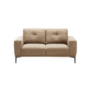 SOFA ESTACIONARIO DE DOS ASIENTOS EN TELA MARRON