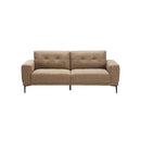 SOFA ESTACIONARIO DE TRES ASIENTOS EN TELA MARRON
