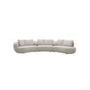 SOFA SECCIONAL ESTACIONARIO EN TELA BEIGE TEXTURIZADA