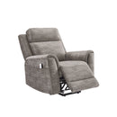 BUTACA RECLINABLE ELECTRICA EN TELA MARRON