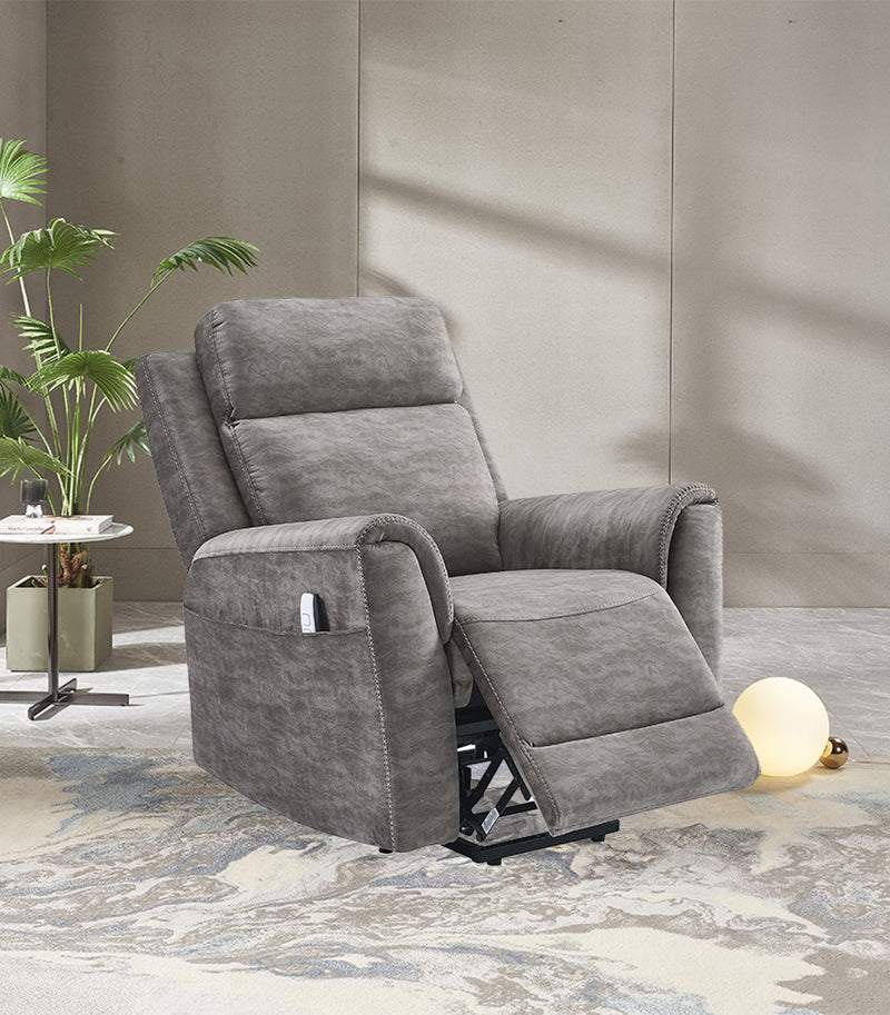 BUTACA RECLINABLE ELECTRICA EN TELA MARRON