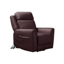 BUTACA RECLINABLE ELECTRICA ESTILO PIEL MARRON