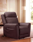 BUTACA RECLINABLE ELECTRICA ESTILO PIEL MARRON